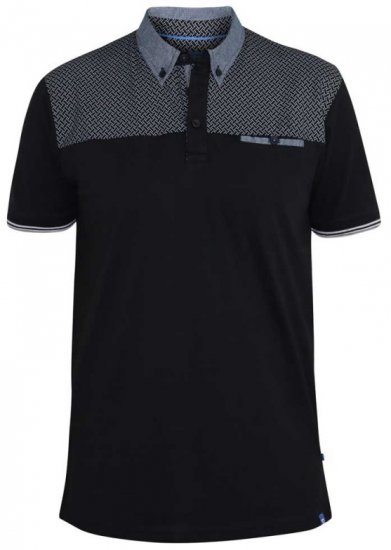 D555 Brent Polo Black - Polo-shirts für herren - Polo-Shirts für Herren in großen Größen