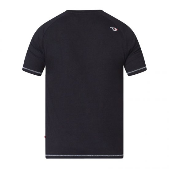 D555 Perry T-shirt Black - Herren-T-shirts - Herren-T-Shirts in großen Größen