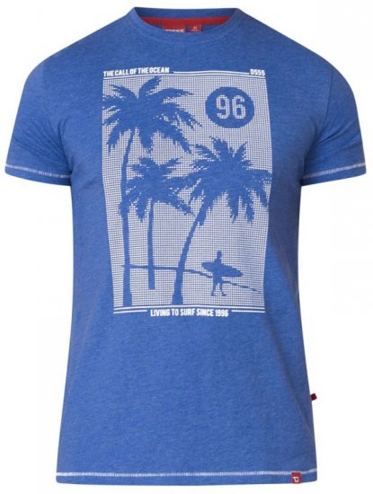 D555 Kansas T-shirt Blue - Herren-T-shirts - Herren-T-Shirts in großen Größen
