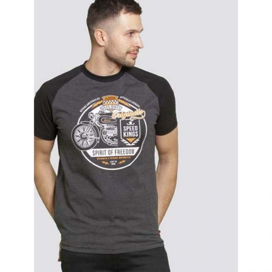 D555 Dallas T-shirt Charcoal - Herren-T-shirts - Herren-T-Shirts in großen Größen