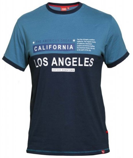 D555 Jackson T-shirt Teal - Herren-T-shirts - Herren-T-Shirts in großen Größen