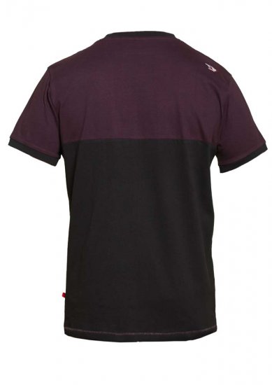 D555 Jackson T-shirt Burgundy - Herren-T-shirts - Herren-T-Shirts in großen Größen