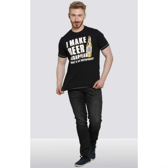 D555 Seattle T-shirt Black - Herren-T-shirts - Herren-T-Shirts in großen Größen