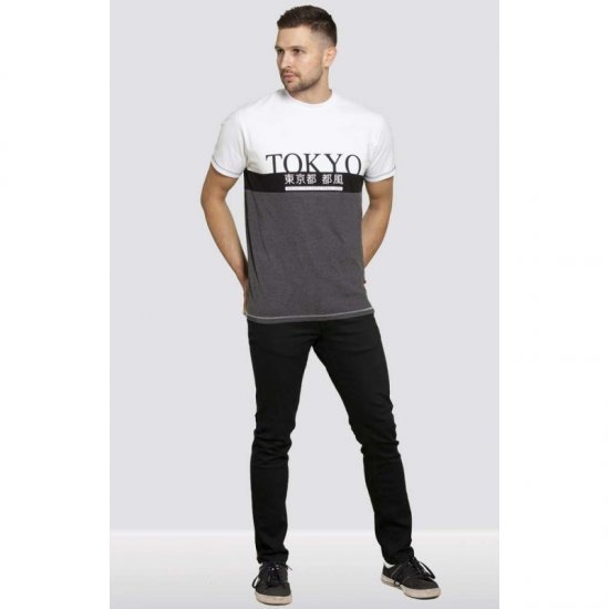 D555 Morris T-shirt Charcoal - Herren-T-shirts - Herren-T-Shirts in großen Größen