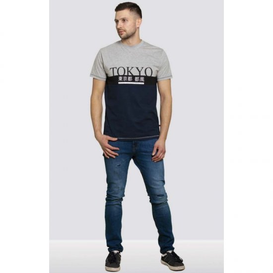 D555 Morris T-shirt Navy - Herren-T-shirts - Herren-T-Shirts in großen Größen