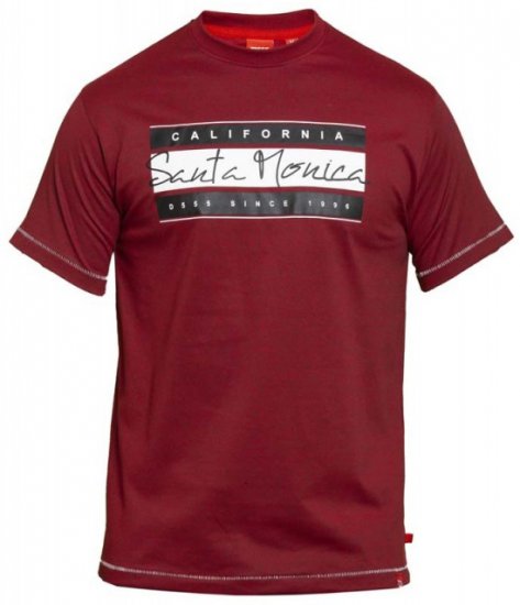 D555 Tempa T-shirt Red - Herren-T-shirts - Herren-T-Shirts in großen Größen