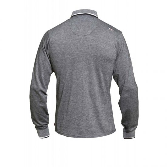 D555 Brockville Long Sleeve Polo Grey - Polo-shirts für herren - Polo-Shirts für Herren in großen Größen