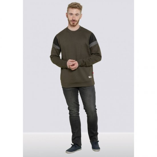 D555 Clermont Sweatshirt Khaki - Herren-sweater und -hoodies - Herren-Sweater und -Hoodies in großen Größen