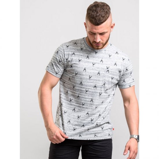 D555 Dario T-shirt Grey - Herren-T-shirts - Herren-T-Shirts in großen Größen