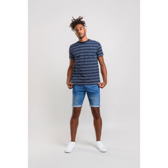 D555 Caspian T-shirt Navy - Herren-T-shirts - Herren-T-Shirts in großen Größen