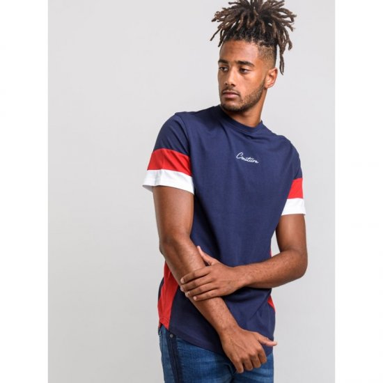 D555 Baker T-shirt Navy - Herren-T-shirts - Herren-T-Shirts in großen Größen