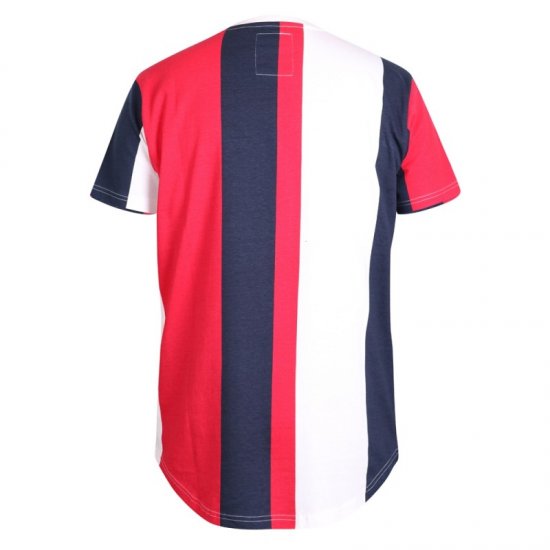 D555 Bancroft T-shirt Red/Navy - Herren-T-shirts - Herren-T-Shirts in großen Größen