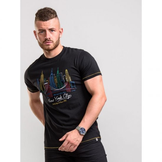 D555 Shelby T-shirt Black - Herren-T-shirts - Herren-T-Shirts in großen Größen