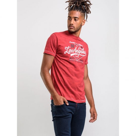 D555 Shelton T-shirt Red - Herren-T-shirts - Herren-T-Shirts in großen Größen