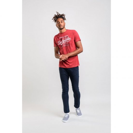 D555 Shelton T-shirt Red - Herren-T-shirts - Herren-T-Shirts in großen Größen