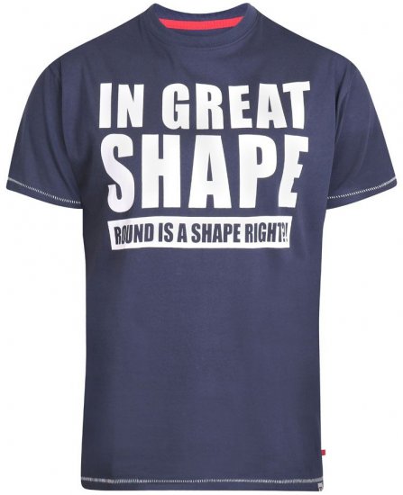 D555 Ronald T-shirt Navy - Herren-T-shirts - Herren-T-Shirts in großen Größen