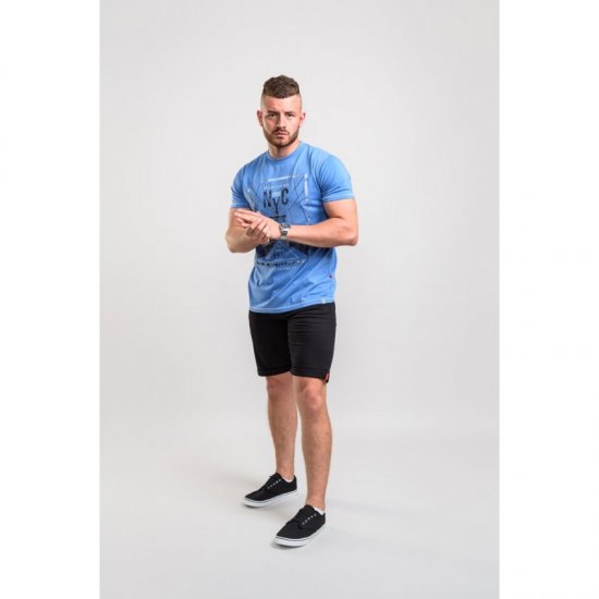 D555 Monty T-shirt Blue - Herren-T-shirts - Herren-T-Shirts in großen Größen