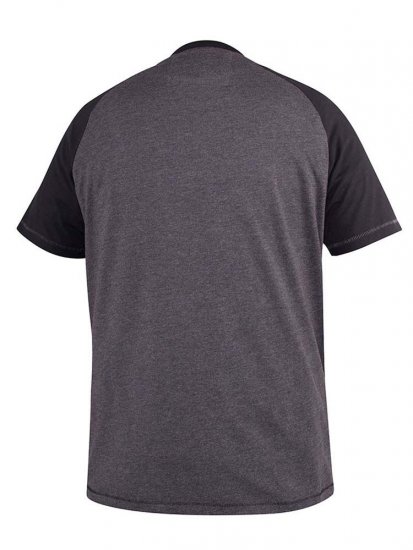 D555 Lismore Raglan Sleeve San Diego Printed T-Shirt Charcoal - Herren-T-shirts - Herren-T-Shirts in großen Größen