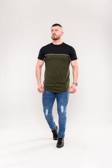 D555 Buckland Couture Cut And Sew Curved Hem T-Shirt - Herren-T-shirts - Herren-T-Shirts in großen Größen