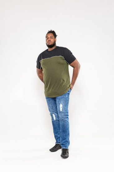 D555 Buckland Couture Cut And Sew Curved Hem T-Shirt - Herren-T-shirts - Herren-T-Shirts in großen Größen