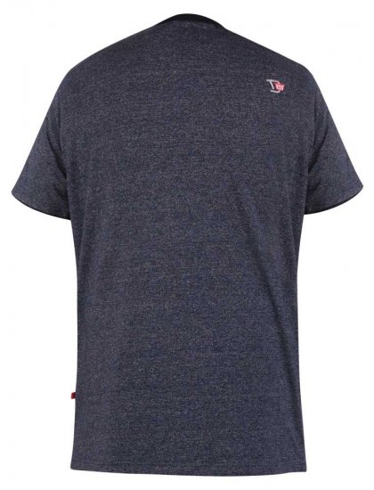 D555 Tiverton Printed Fine Stripe T-shirt - Herren-T-shirts - Herren-T-Shirts in großen Größen