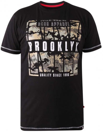 D555 BRICKET Camo Brooklyn T-Shirt - Herren-T-shirts - Herren-T-Shirts in großen Größen