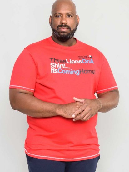 D555 LIONS England T-shirt - Herren-T-shirts - Herren-T-Shirts in großen Größen