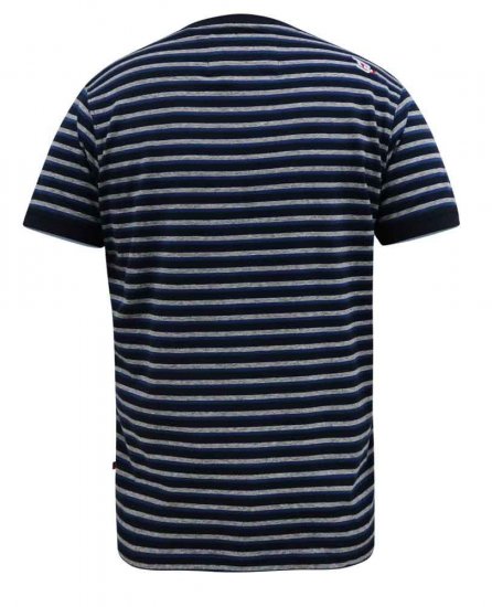 D555 Beamont Jacquard Stripe T-Shirt - Herren-T-shirts - Herren-T-Shirts in großen Größen