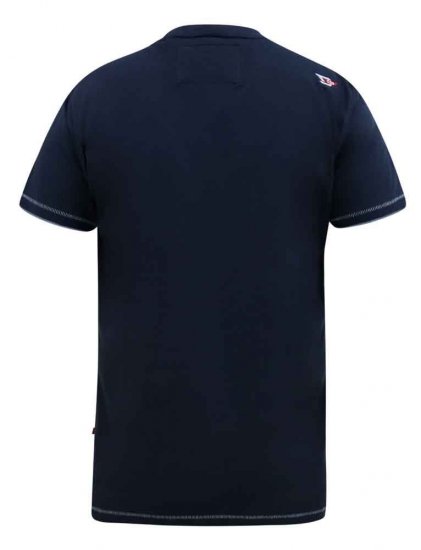 D555 Cransford Gradient Line Printed T-Shirt - Herren-T-shirts - Herren-T-Shirts in großen Größen