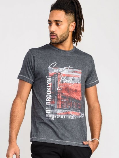 D555 Bramfield Sunset Park Brooklyn Printed T-Shirt - Herren-T-shirts - Herren-T-Shirts in großen Größen