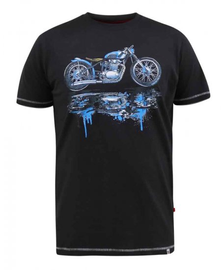 D555 Fritton Bike With Shadow And Drips Printed T-Shirt - Herren-T-shirts - Herren-T-Shirts in großen Größen