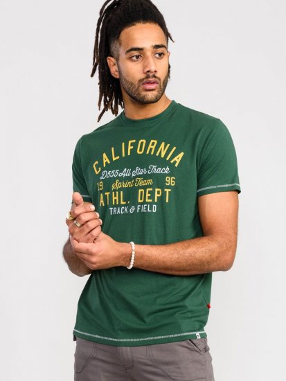 D555 Parnwell California Athletics Printed T-Shirt - Herren-T-shirts - Herren-T-Shirts in großen Größen