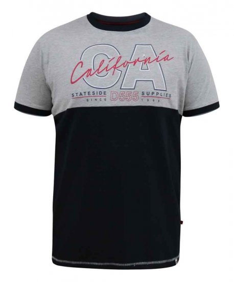D555 Juniper California Printed T-Shirt - Herren-T-Shirts in großen Größen - Herren-T-Shirts in großen Größen