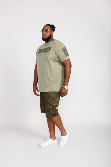 D555 Yarwell Printed T-Shirt With Sleeve Pocket - Herren-T-shirts - Herren-T-Shirts in großen Größen