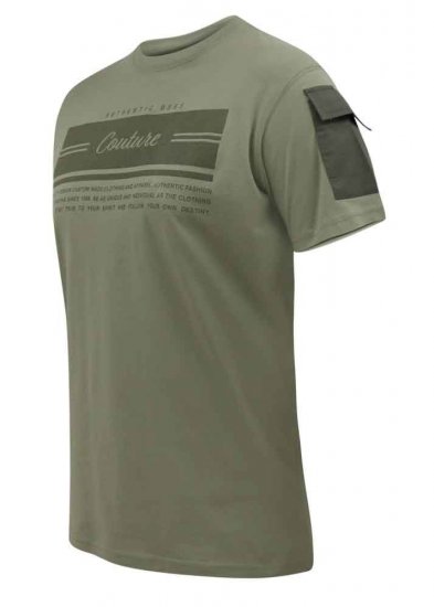 D555 Yarwell Printed T-Shirt With Sleeve Pocket - Herren-T-shirts - Herren-T-Shirts in großen Größen