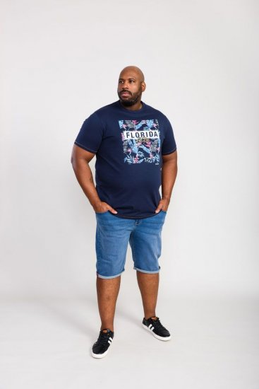 D555 Prestwick Florida Floral Printed T-Shirt - Herren-T-shirts - Herren-T-Shirts in großen Größen