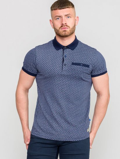 D555 AXFORD Print Polo Shirt - Polo-shirts für herren - Polo-Shirts für Herren in großen Größen