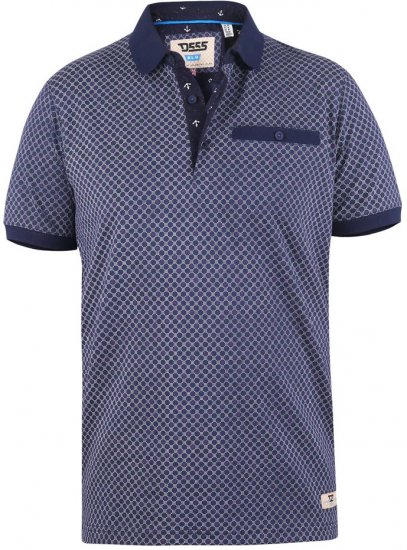 D555 AXFORD Print Polo Shirt - Polo-Shirts für Herren in großen Größen - Polo-Shirts für Herren in großen Größen