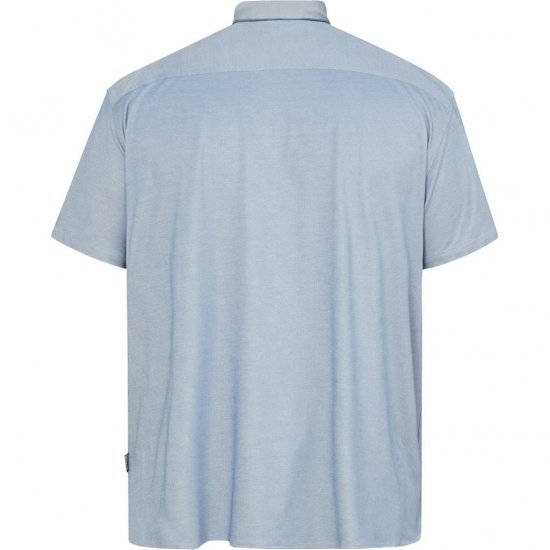 North Latitude 61116 Meliertes Piqué-Kurzarmshirt Blau - Polo-shirts für herren - Polo-Shirts für Herren in großen Größen