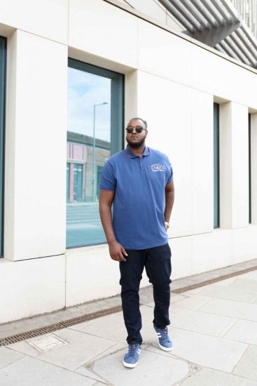 D555 Canning Chest Embroidery Polo Shirt Denim - Polo-shirts für herren - Polo-Shirts für Herren in großen Größen