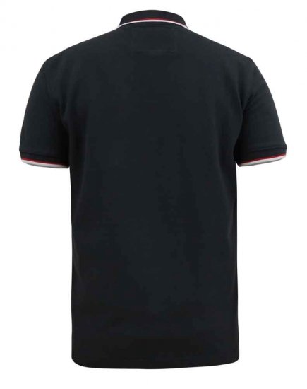D555 Kirby Birdseye Pique Polo Black - Polo-shirts für herren - Polo-Shirts für Herren in großen Größen