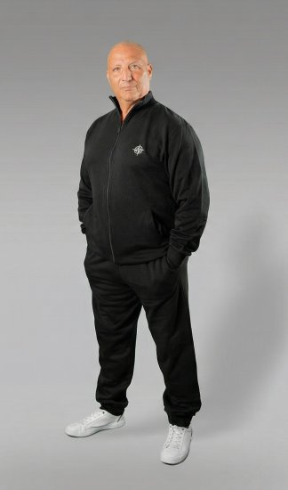 20 Nodi Mistral Tracksuit in Combed Fleece Cotton Black - Trainingsanzüge - Trainingsanzüge/Jogginganzüge herren große größen