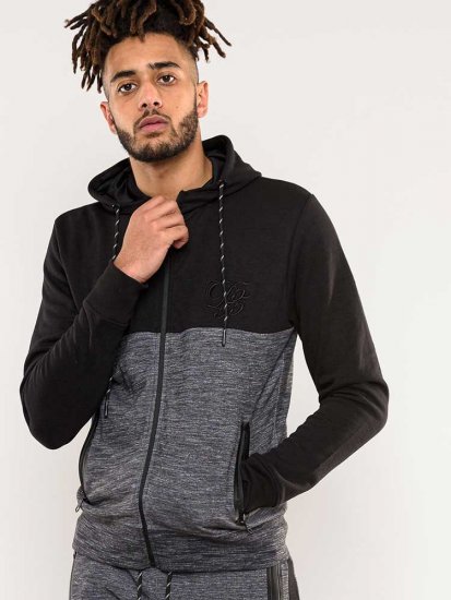 D555 Finnley Couture Hoody With Chest Embroidery Black - Herren-sweater und -hoodies - Herren-Sweater und -Hoodies in großen Größen