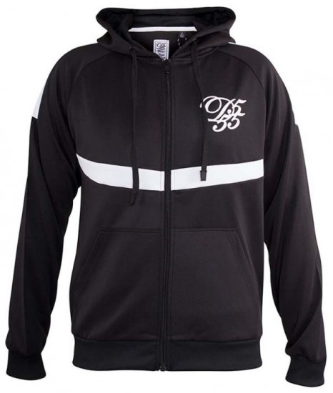 D555 Bristol Couture Zip Through Hoody Black - Herren-sweater und -hoodies - Herren-Sweater und -Hoodies in großen Größen