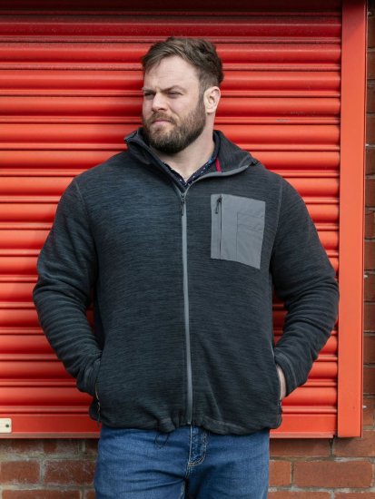 D555 Daly Quarter Zip Fleece Sweatshirt Schwarz/Grau - Herren-sweater und -hoodies - Herren-Sweater und -Hoodies in großen Größen