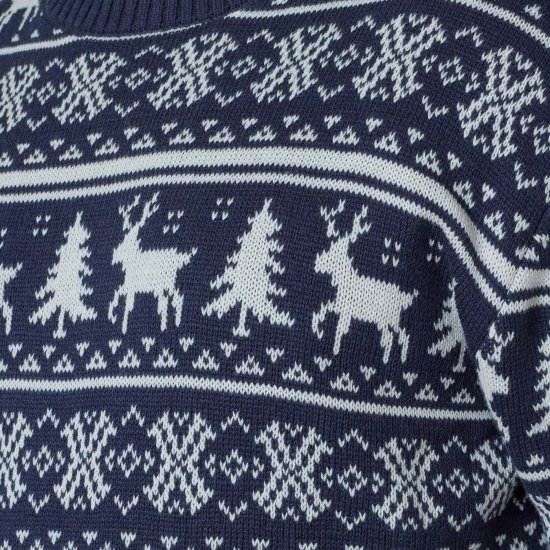 North Latitude 63144 Fjell Reindeer Knit Navyblau - Herren-sweater und -hoodies - Herren-Sweater und -Hoodies in großen Größen