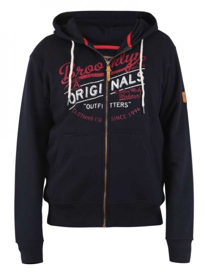 D555 Zennor Navy Hoodie - Herren-sweater und -hoodies - Herren-Sweater und -Hoodies in großen Größen