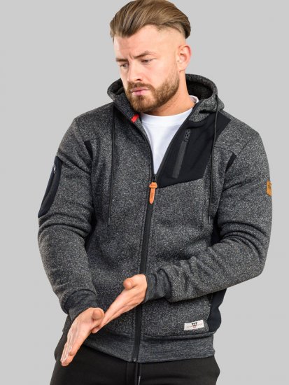 D555 Crofton Hoodie With Sherpa Lining - Herren-sweater und -hoodies - Herren-Sweater und -Hoodies in großen Größen