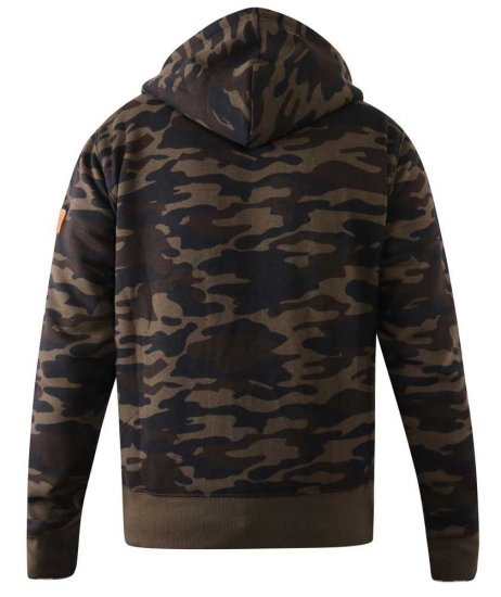 D555 Regent AOP Camo Zip Through Hoody - Herren-sweater und -hoodies - Herren-Sweater und -Hoodies in großen Größen