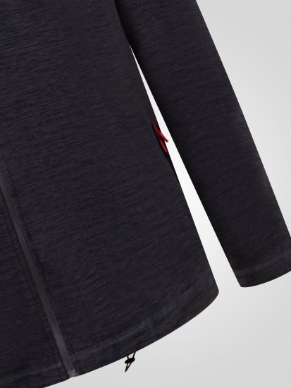D555 Damien Micro Fleece Zip Through Hoody Schwarz/Grau - Herren-sweater und -hoodies - Herren-Sweater und -Hoodies in großen Größen